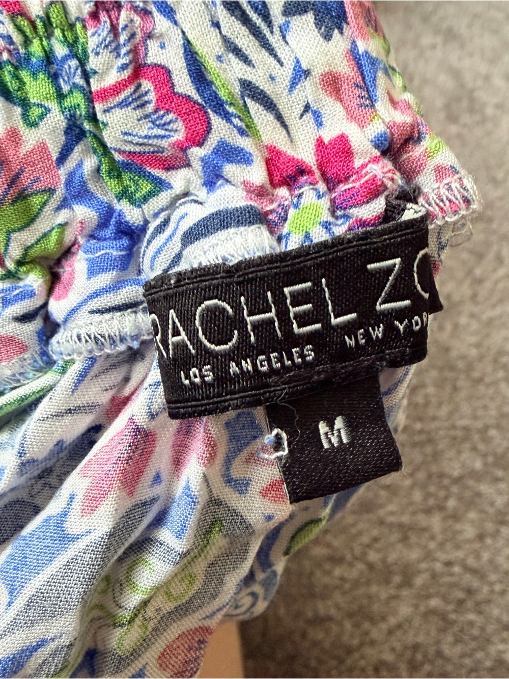 Rachel Zoe Printed Floral Blue Mini Skirt size medium - Picture 6 of 6